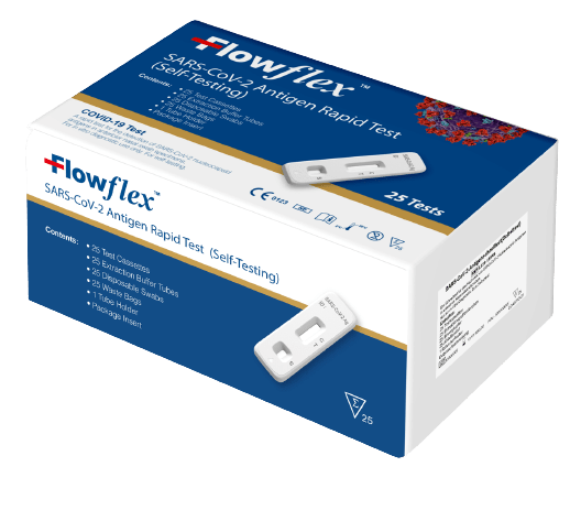 Flowflex SARS-CoV-2 Rapid Antigen Lateral Flow Test Kit (for Covid-19) -  Single Pack - Hygiene UK